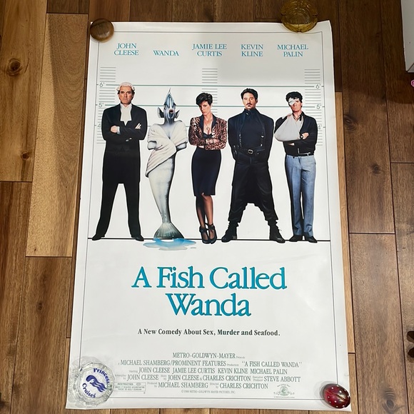 Art 1998 A Fish Called Wanda Original Movie Poster Poshmark